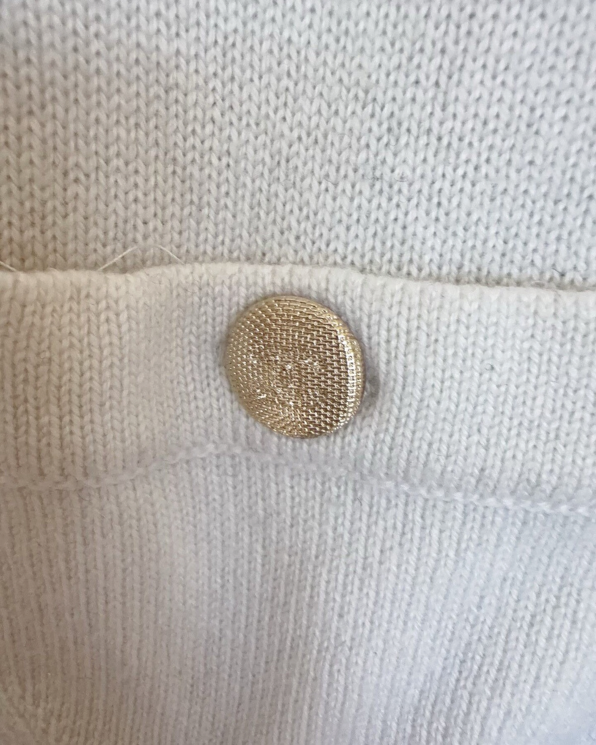 Chanel 22S Cashmere Colorblock Cardigan Beige/Ecru, Black FR 36
