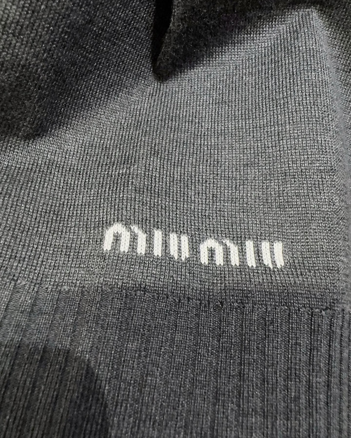Miu Miu Pleated Mid-Length Skirt Grey, White FR 38