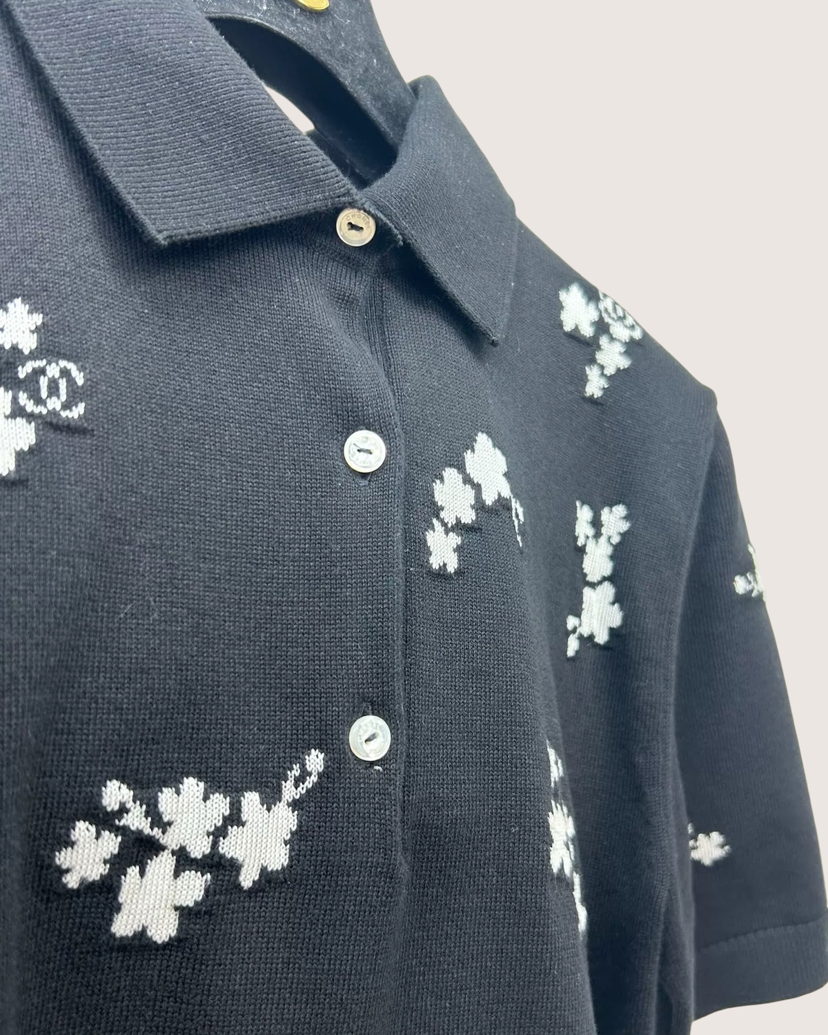 Chanel 26P Floral Polo Top