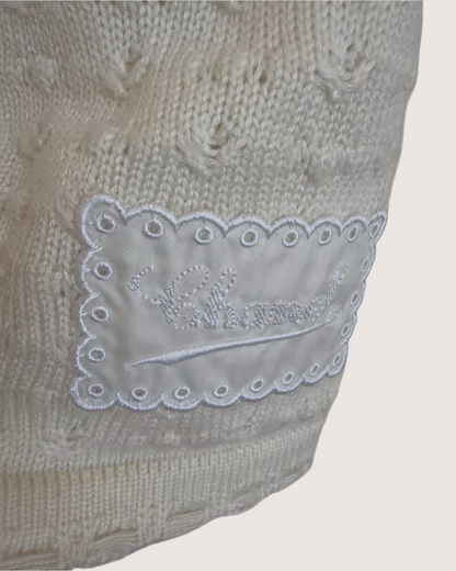 Chanel 25P Pointelle Top Beige/Ecru FR 36