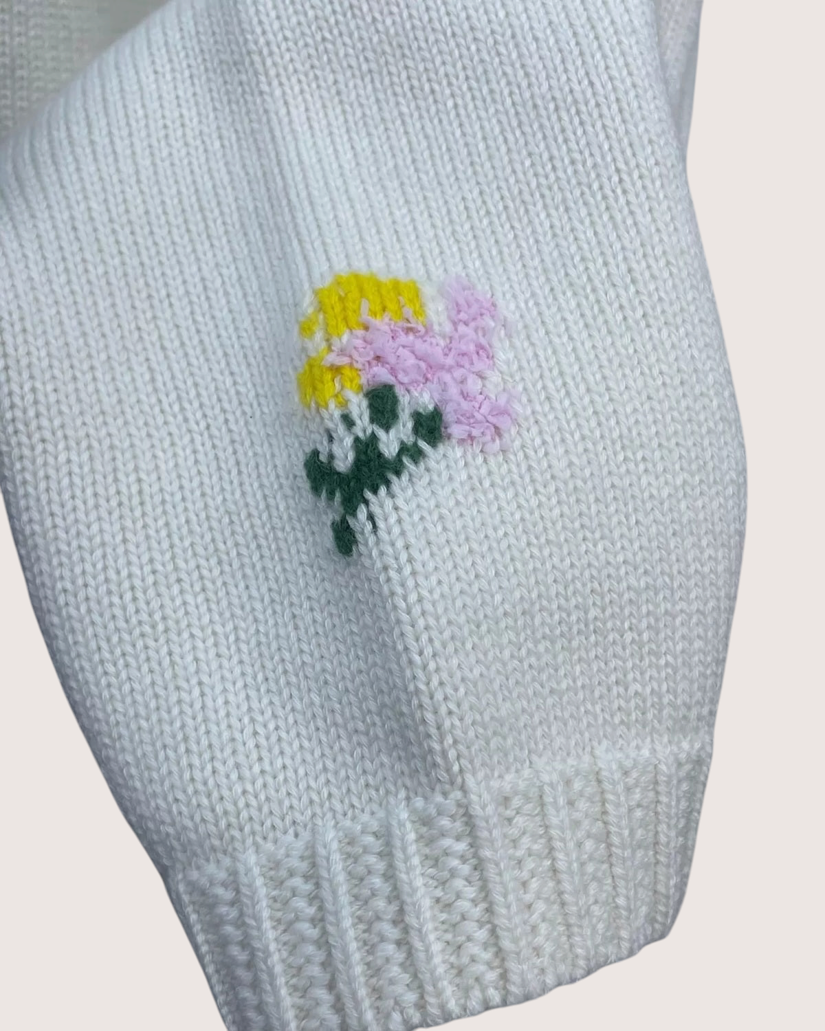 Chanel 26P Floral Cashmere Cardigan