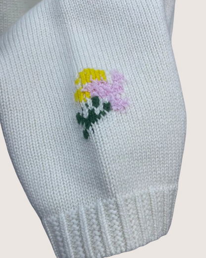 Chanel 26P Floral Cashmere Cardigan