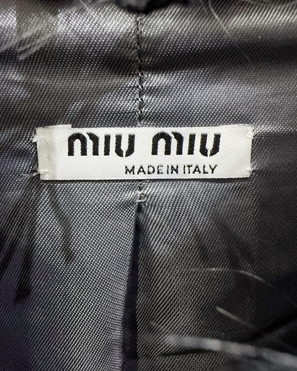 Miu Miu Faux Fur Jacket Grey, White FR 38