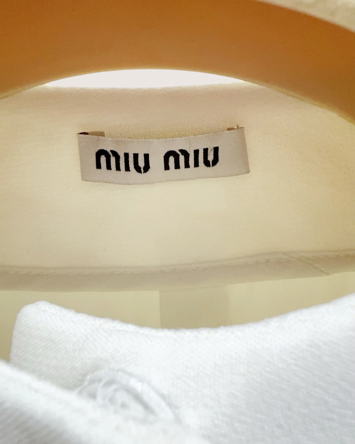 Miu Miu Crystal-Embellished Jacket White FR 36