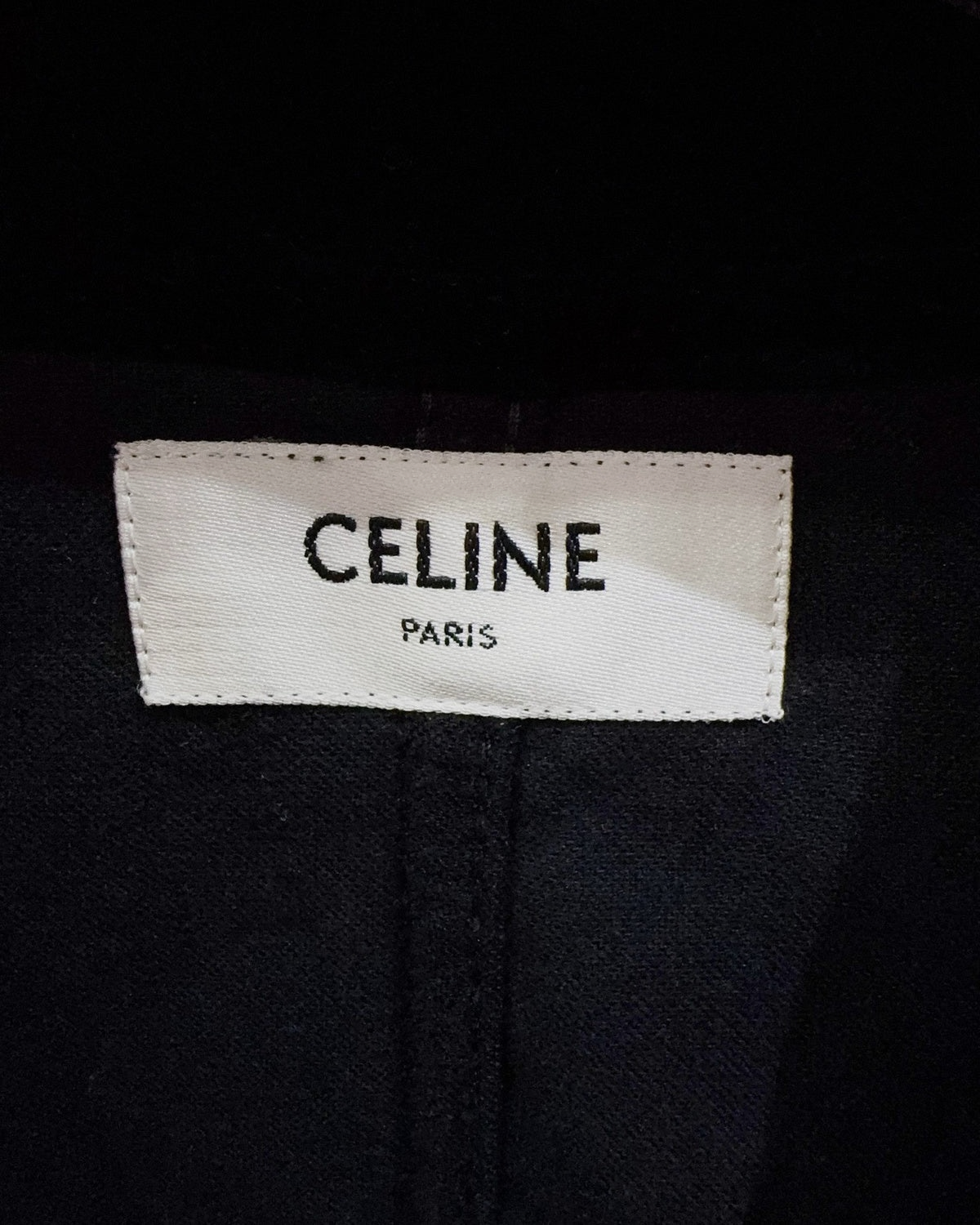 Celine Velvet Four-Pocket Dress Black FR 36