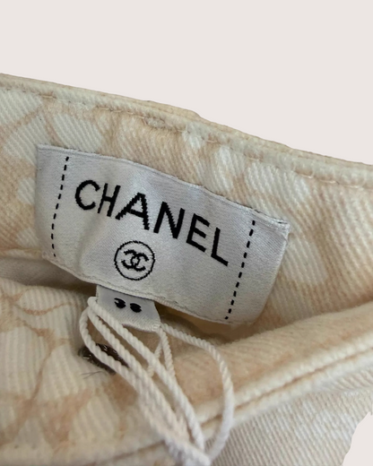 Chanel Coco Beach Denim Mini Shorts