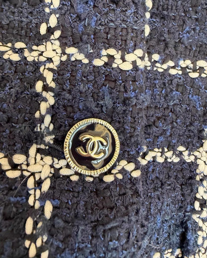 Chanel 24P Checkered Tweed Jacket
