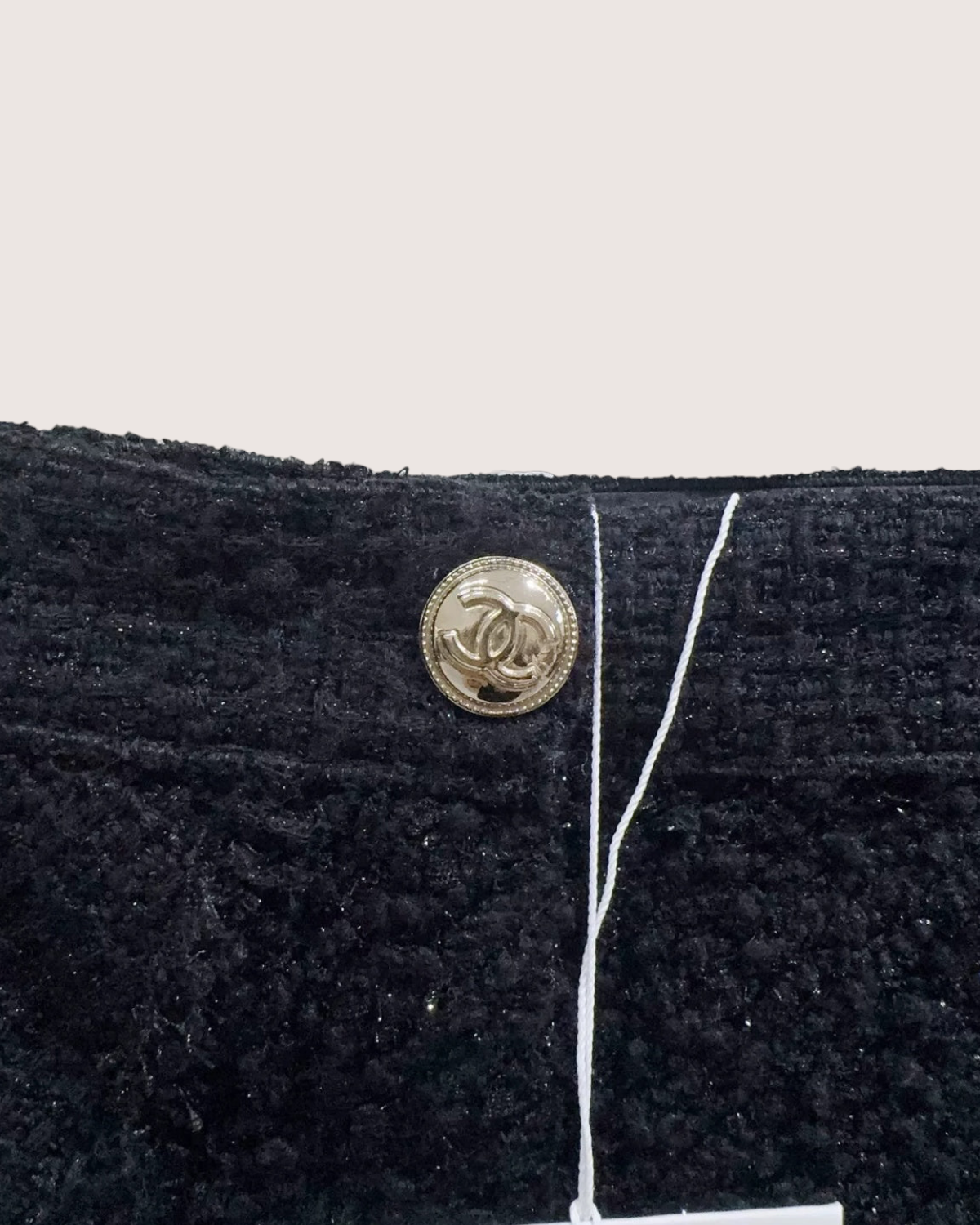 Chanel 20K Tweed Shorts Black FR 38