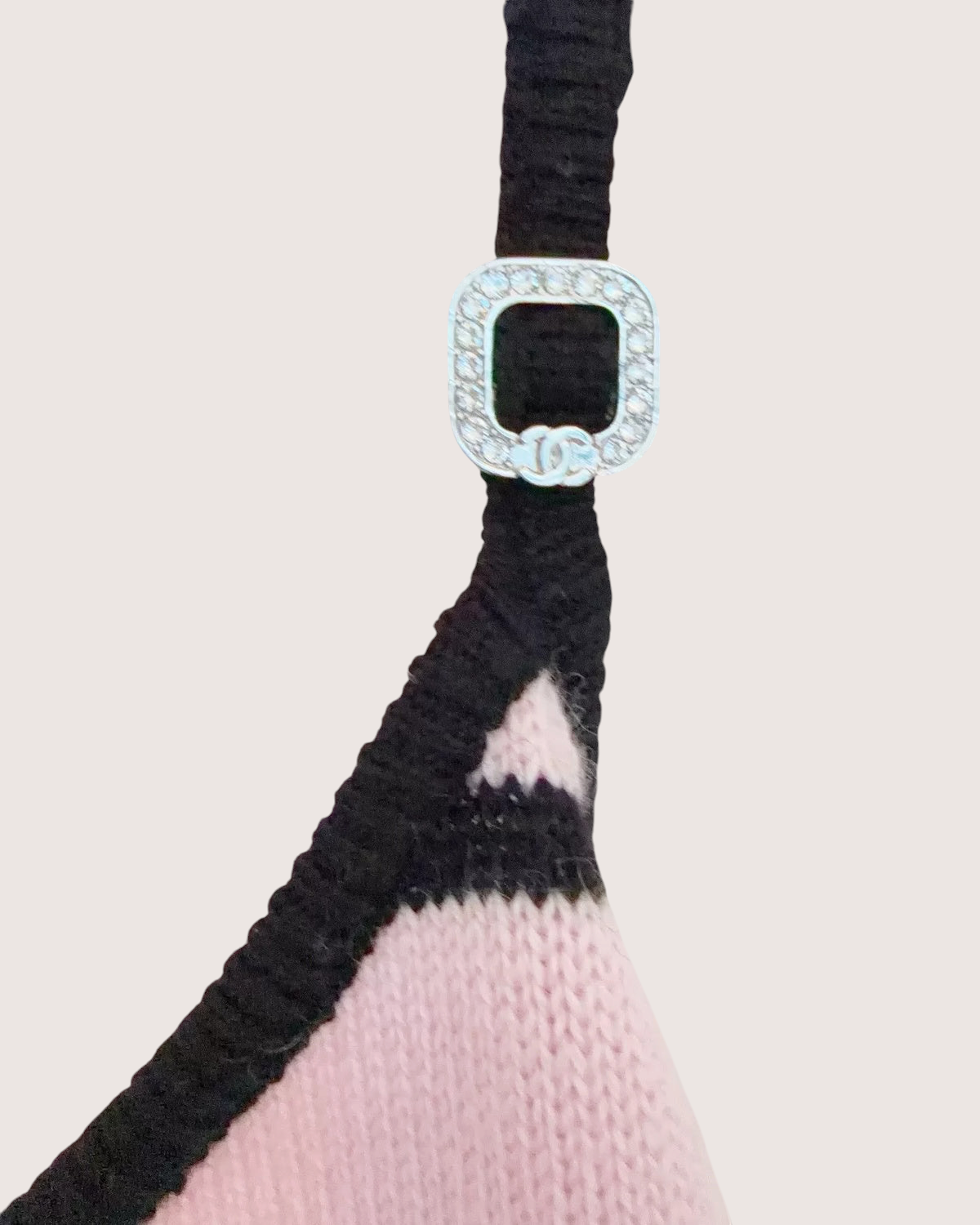 Chanel 25S Striped Cashmere Vest Pink, Black FR 40