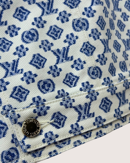 Louis Vuitton Denim Monogram Vest Blue, White FR 38