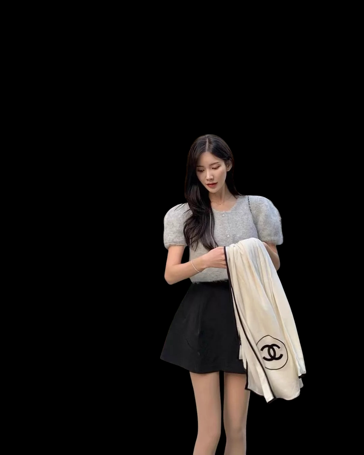 Chanel Logo CC Scarf