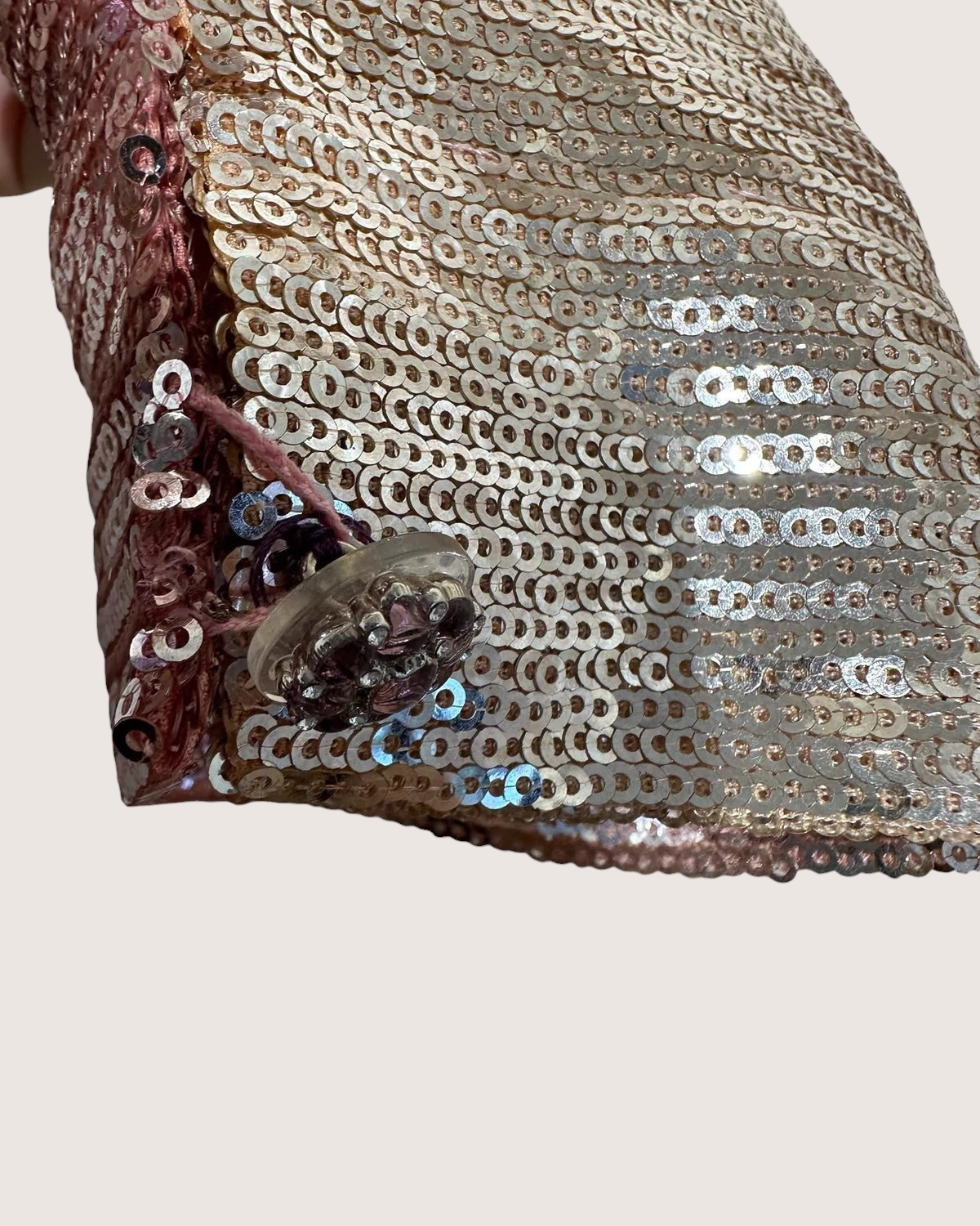 Chanel 24C Sequin Cropped Long-Sleeve Crop Top