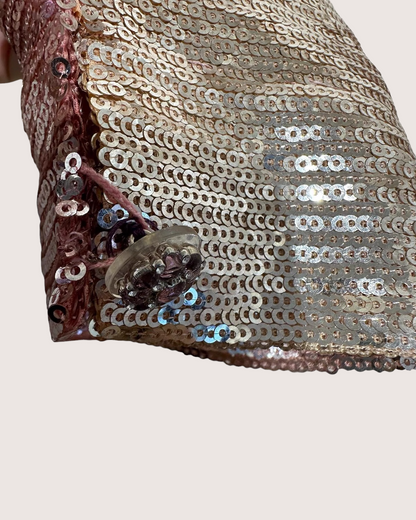 Chanel 24C Sequin Cropped Long-Sleeve Crop Top