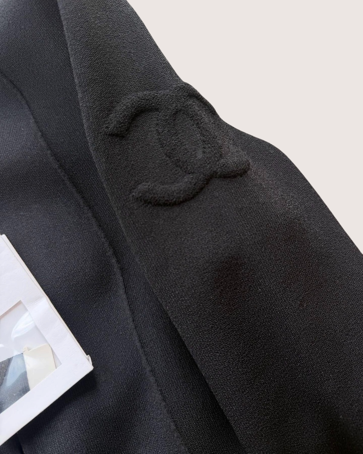 Chanel 25N Coco Neige Wool Hooded Zip-Up CC Jacket Black FR 38