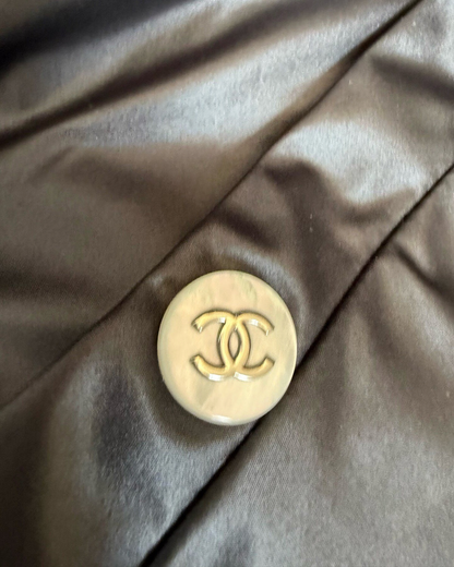 Chanel Striped Hooded Jacket Black, White FR 36