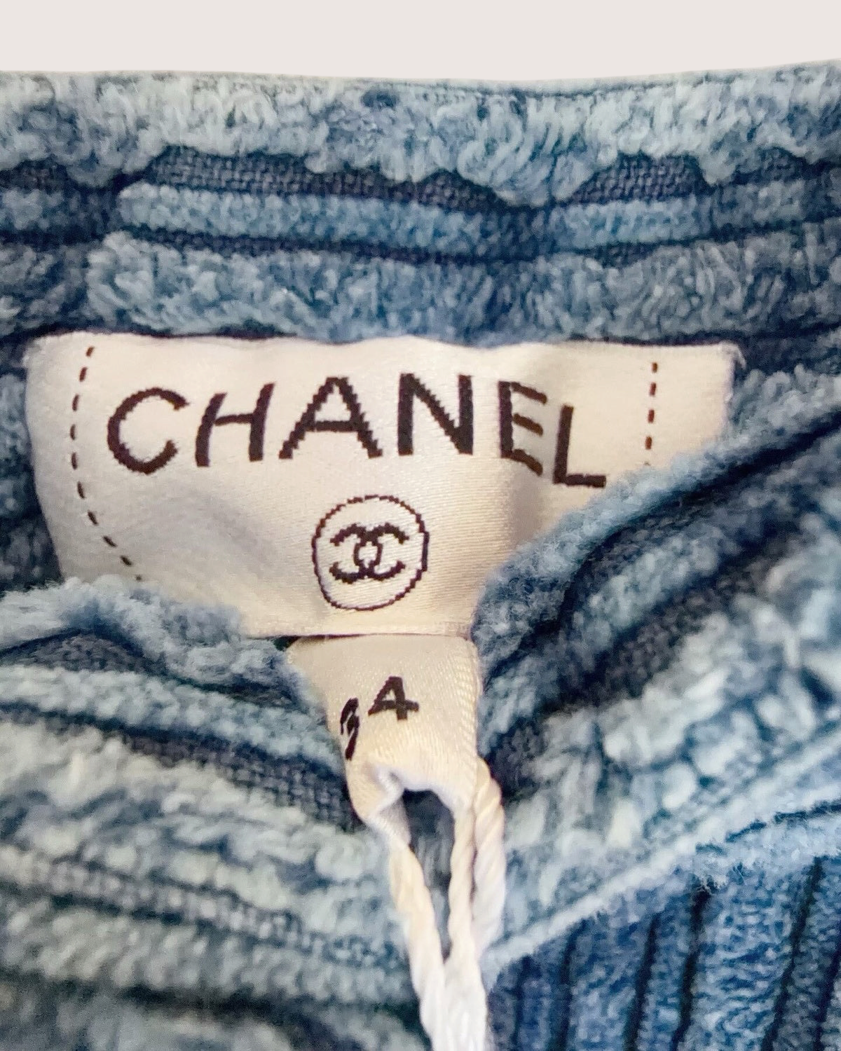 Chanel 25K Wide-Leg Denim Jeans Blue FR 34