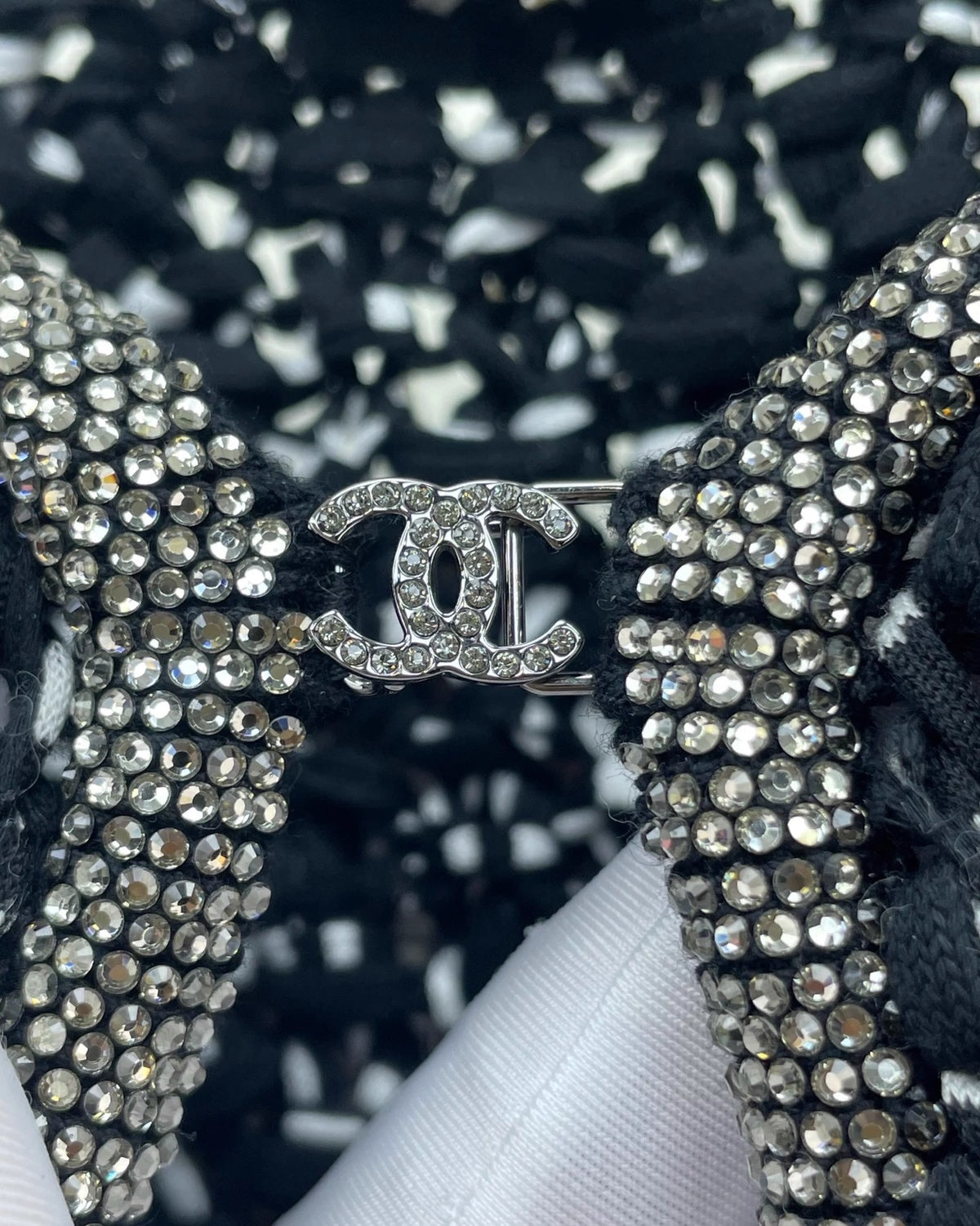 Chanel 25P Crystal-Trim Tweed Jacket