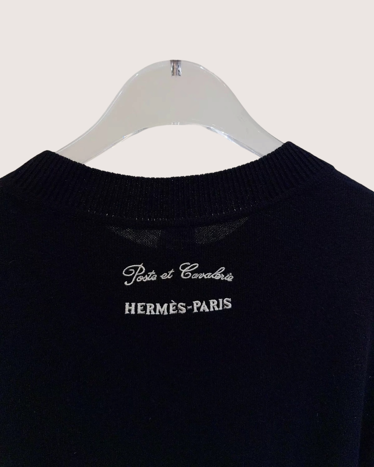 Hermès Star-Motif Knit Dress Black, White, Beige/Ecru FR 34