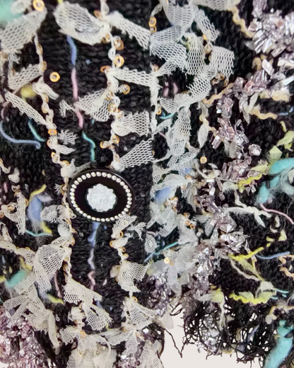 Chanel 22P Fringed Cardigan Black, White, Multicolor FR 36