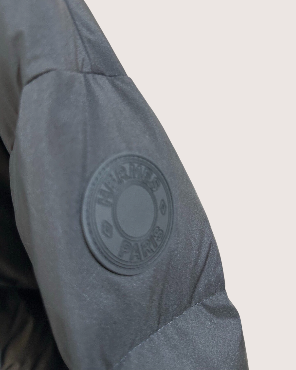Hermès Zip-Up Puffer Jacket Black FR 38