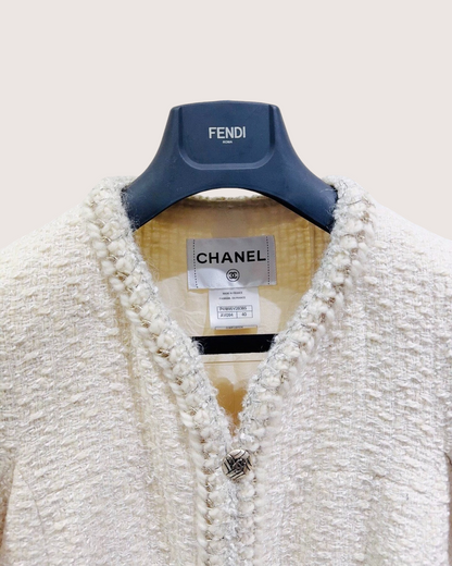 Chanel 11A Tweed Jacket Beige/Ecru FR 40