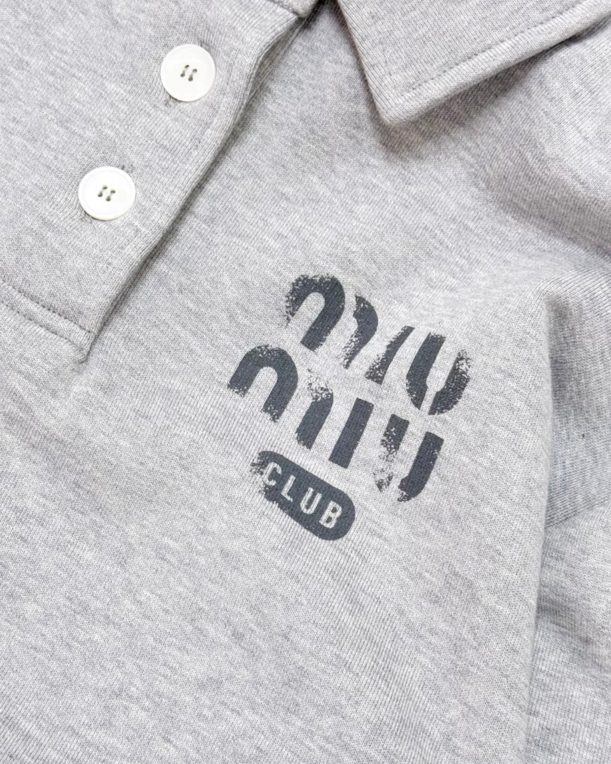 Miu Miu High-Waisted Polo Logo Sweatshirt - view 3