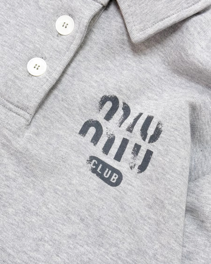 Miu Miu High-Waisted Polo Logo Sweatshirt - view 3
