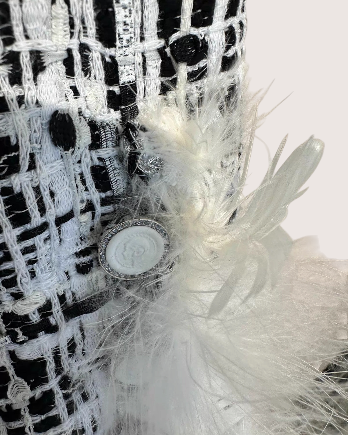 Chanel 25S Feather Tweed Jacket