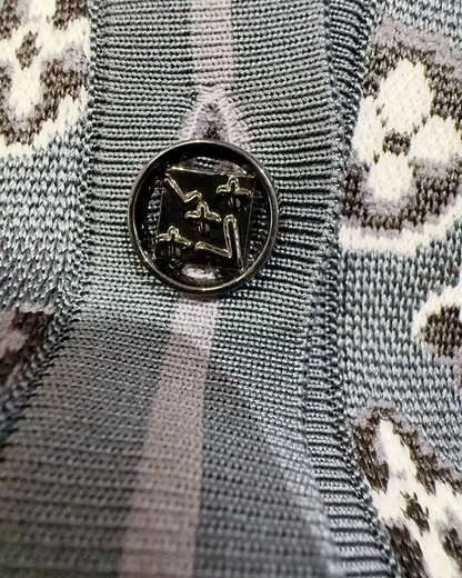 Louis Vuitton Jacquard Logo Cardigan Navy, White FR 34