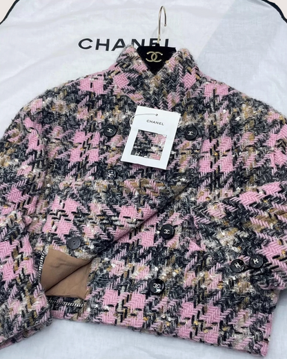 Chanel 24K Tweed Jacket Pink, Grey, Multicolor FR 38