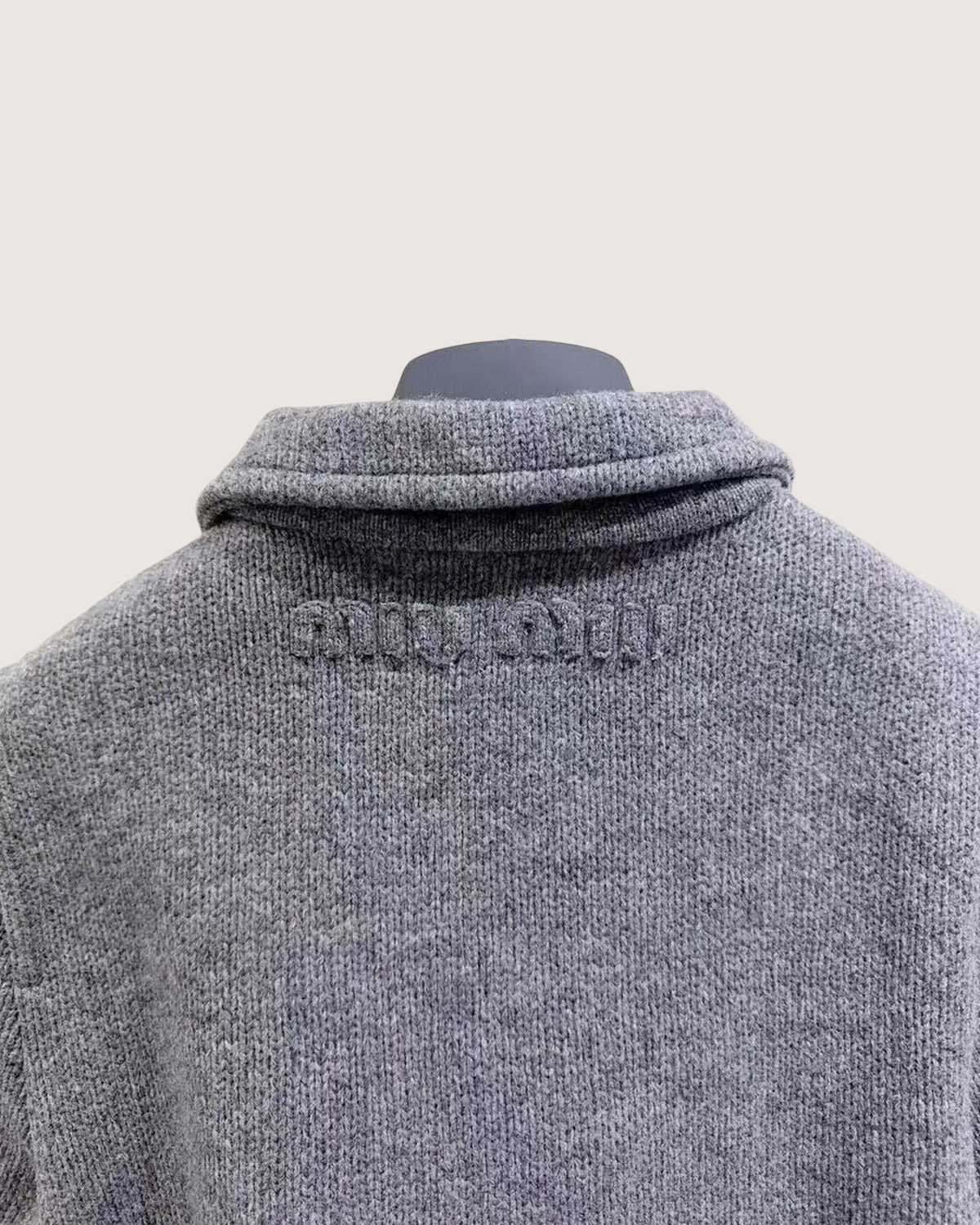 Miu Miu Wool Longline Cardigan Grey FR 34