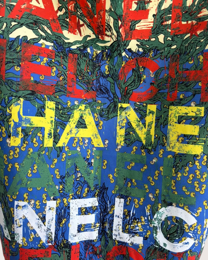 Chanel 26M Coco Beach Logo One-Piece Swimsuit Blue, Red, Multicolor FR 38