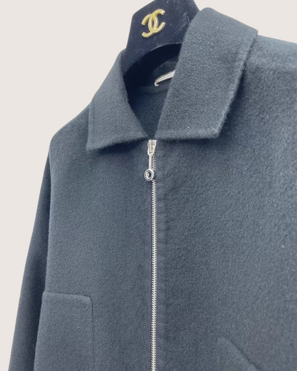 Hermès Hermes Cashmere Zip-Up Jacket Black FR 38