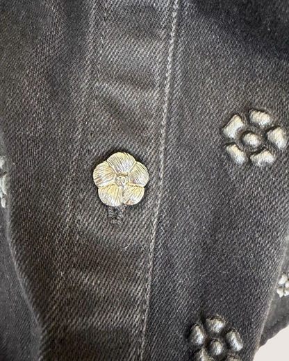 Chanel 23K Camellia Denim Jacket