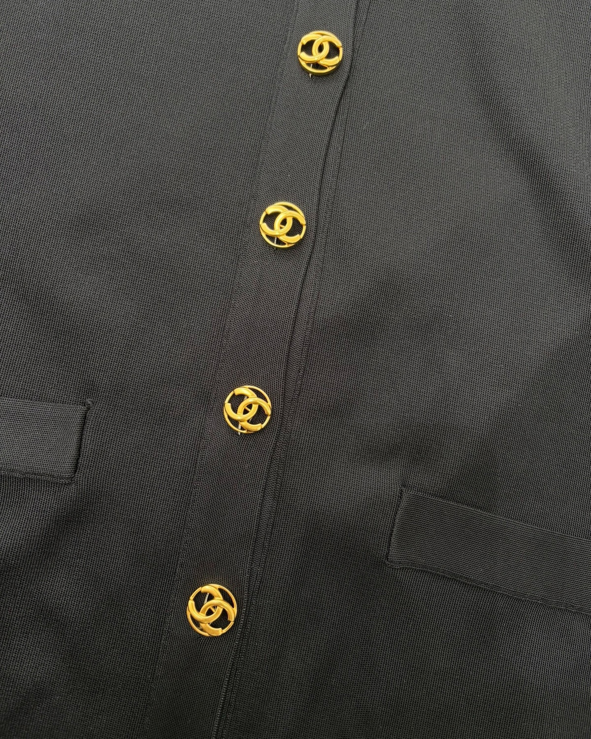 Chanel 26S Silk Cardigan Black FR 38