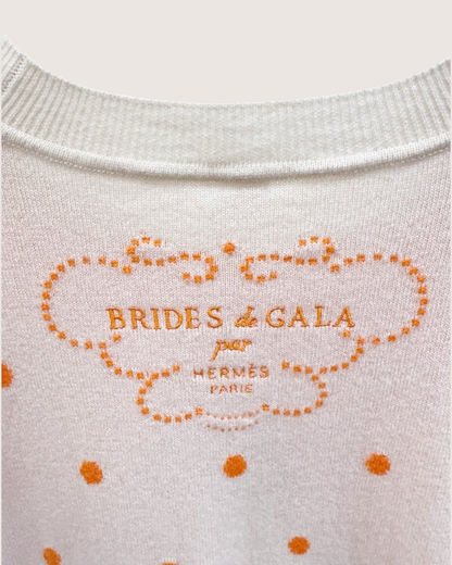 Hermès Cashmere Brides de Gala Sweater Beige/Ecru, Orange