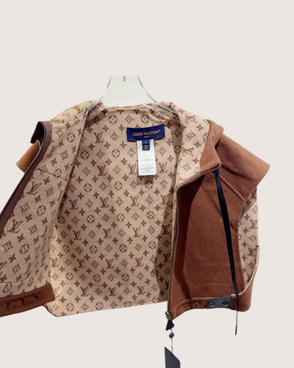 Louis Vuitton Hooded Wool Vest Brown, Beige/Ecru FR 32