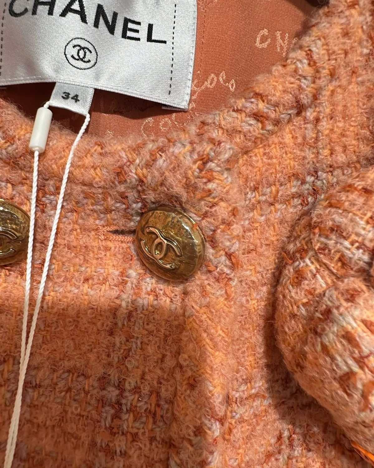 Chanel 24A Camellia Tweed Jacket