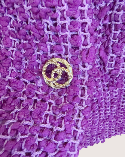Chanel 21C Tweed Jacket Purple, Pink FR 38