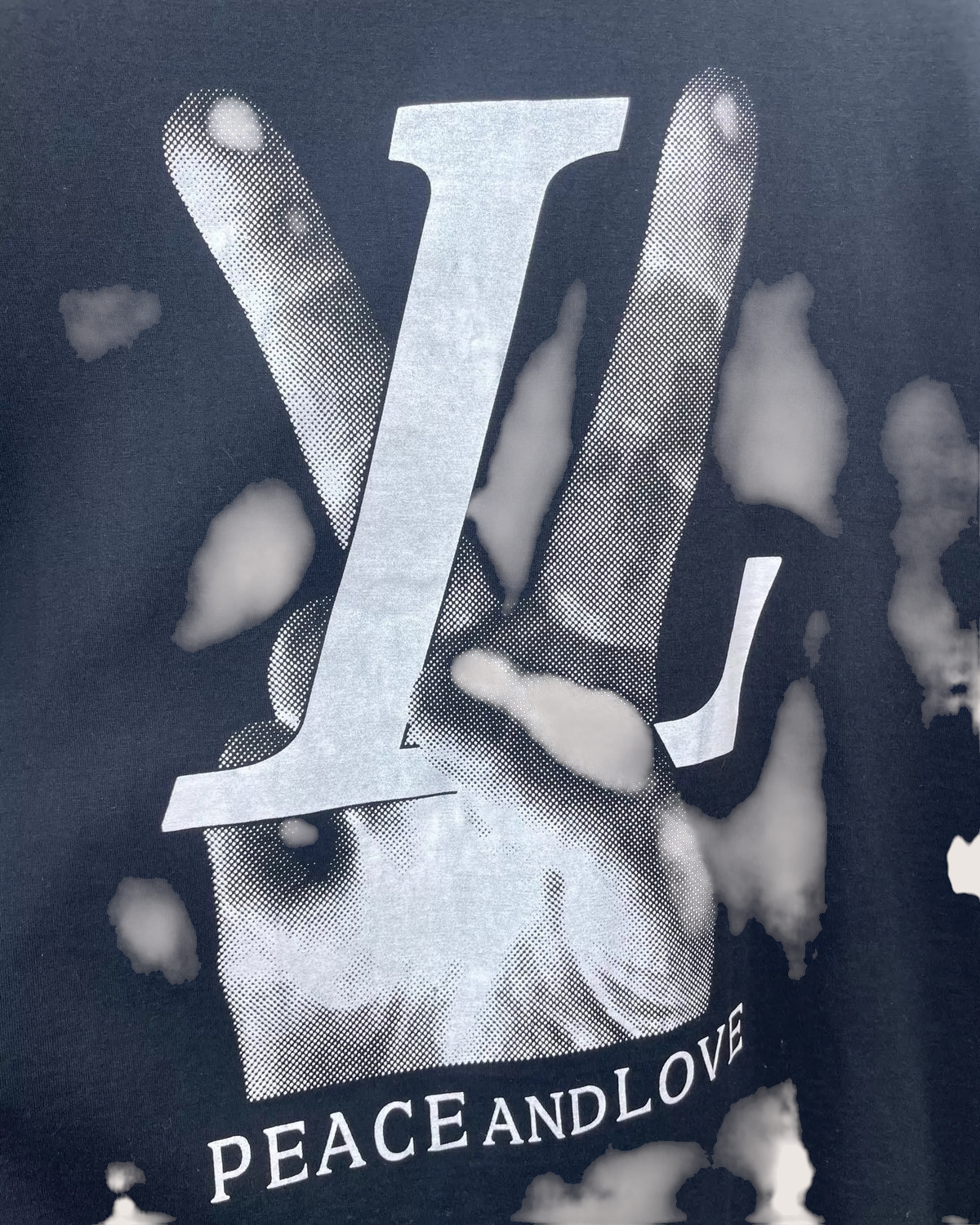 Louis Vuitton ‘Peace and Love’ T-Shirt Black FR 36