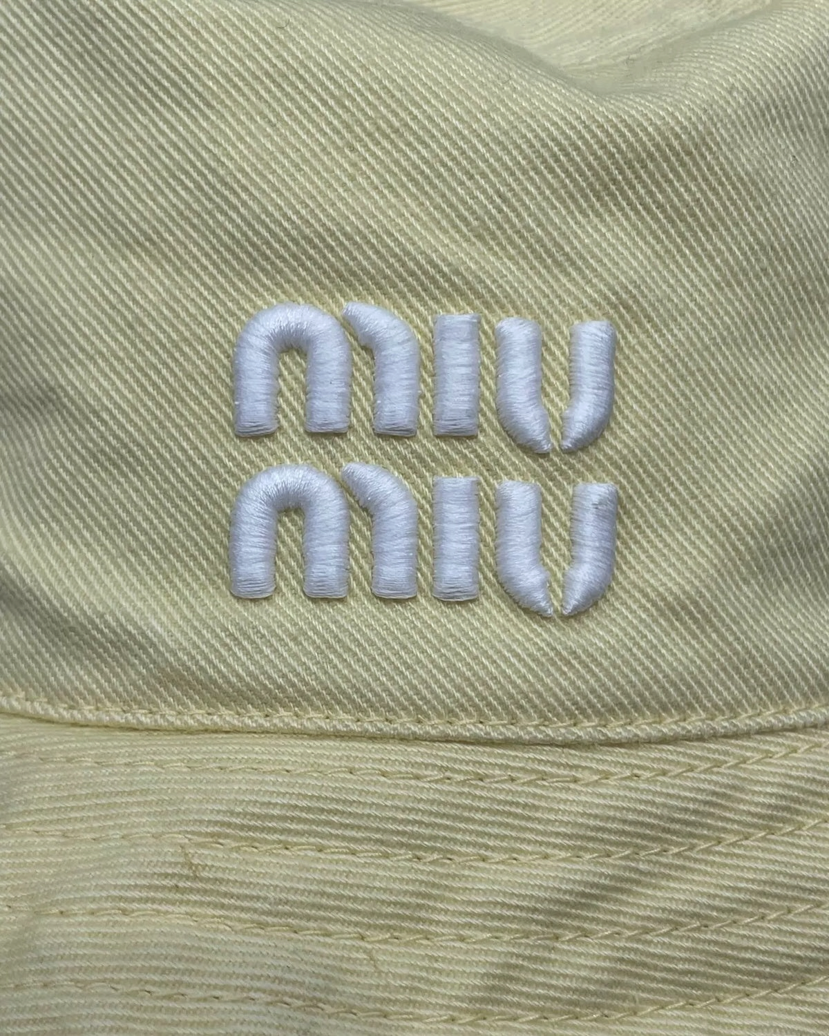 Miu Miu Bucket Hat Yellow IT 42