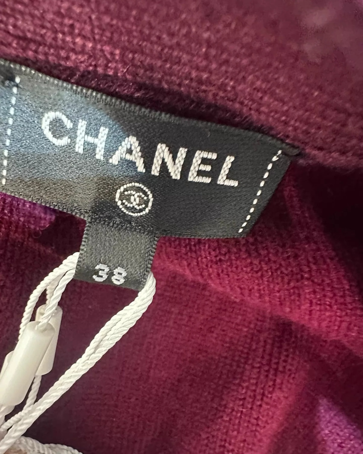 Chanel 22A CC Logo Sequin Cashmere Cardigan