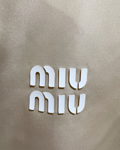 Miu Miu Hooded Padded Jacket Beige/Ecru FR 32
