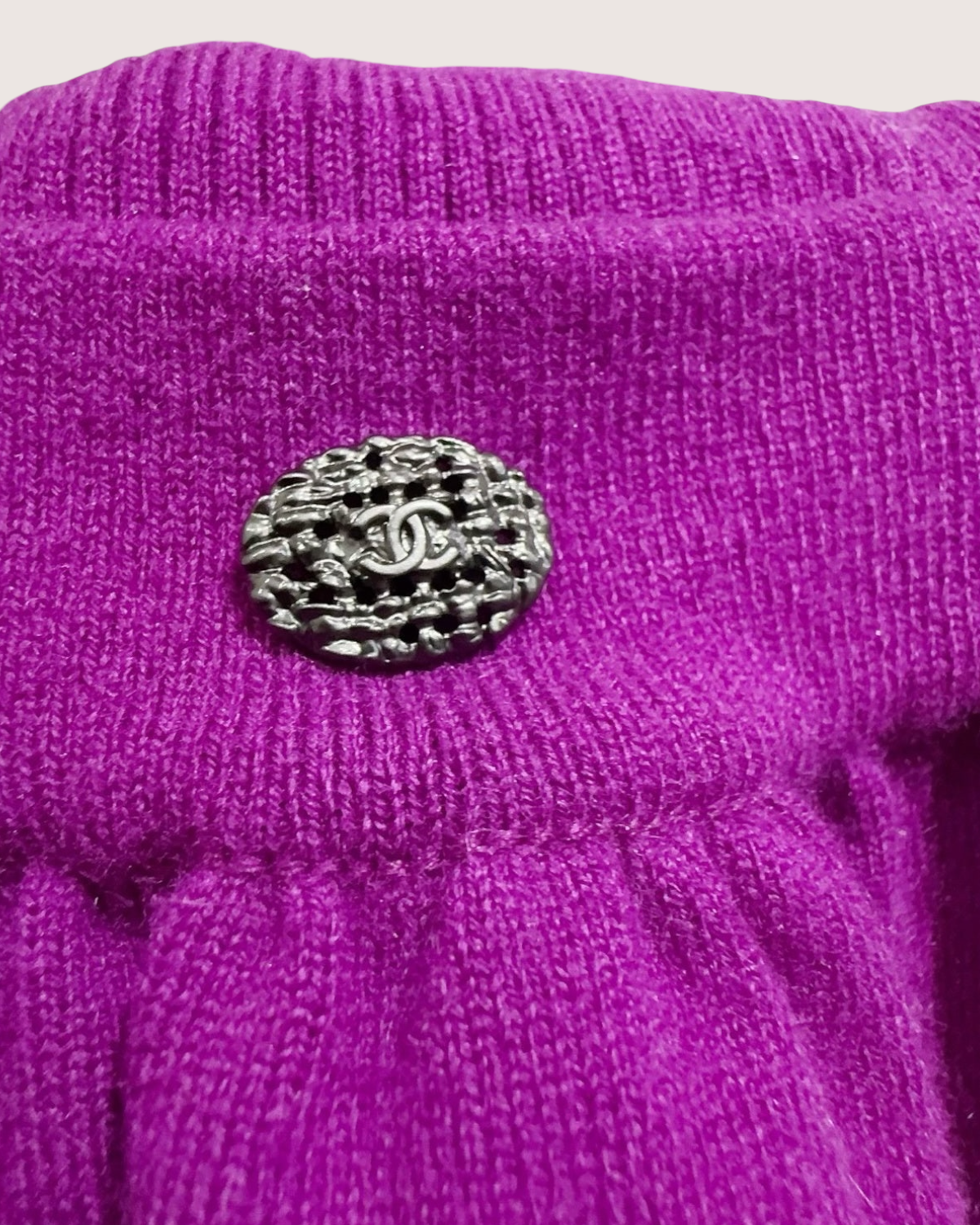 Chanel Two-Tone Knit Mini Dress Purple, Navy FR 34