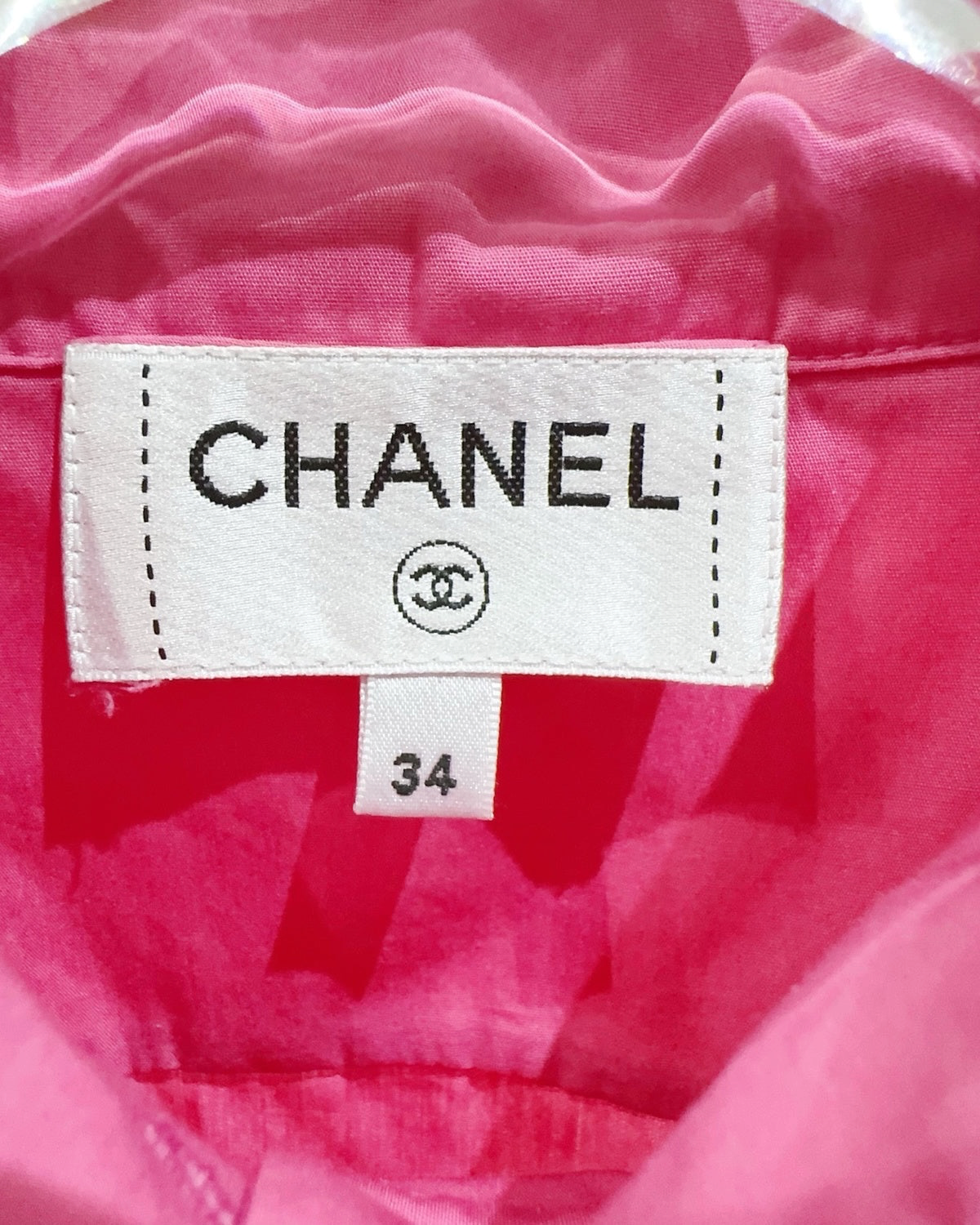 Chanel 21C Crystal CC Shirt Pink FR 34