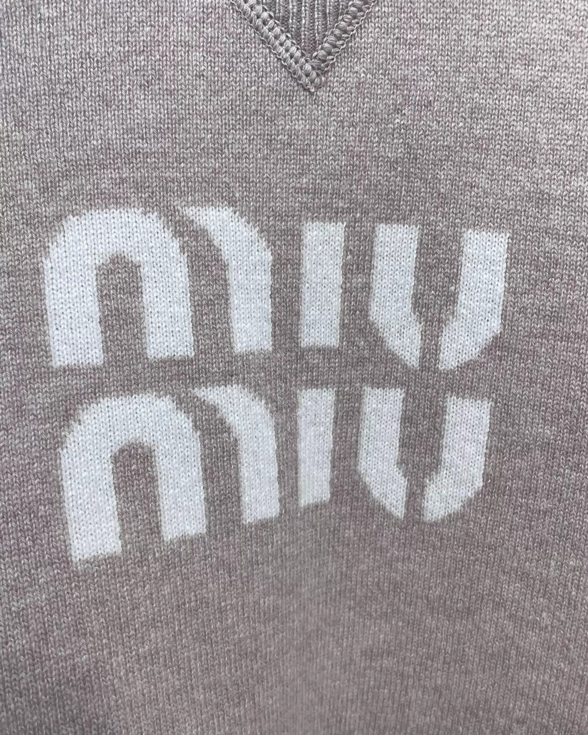 Miu Miu Logo Cashmere Sweater