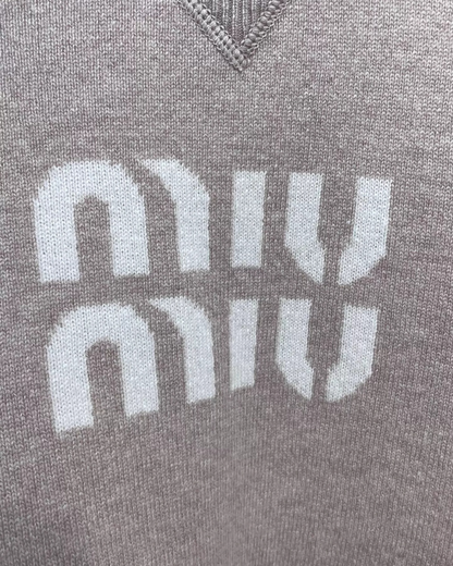 Miu Miu Logo Cashmere Sweater