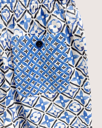 Louis Vuitton Monogram Shorts Blue, White, Black, Multicolor FR 34
