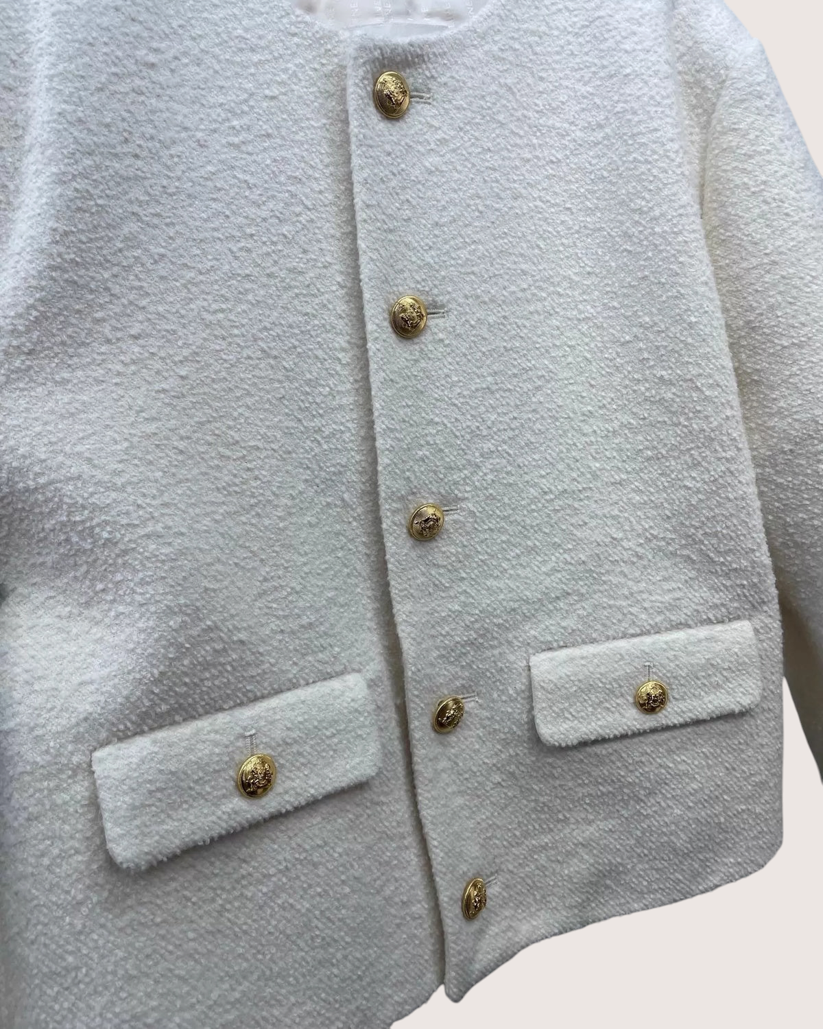 Celine Wool Chasseur Jacket White FR 40