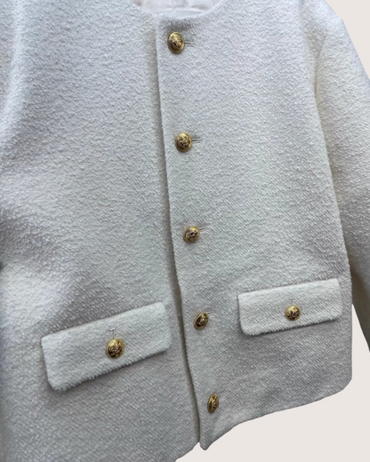 Celine Wool Chasseur Jacket White FR 40